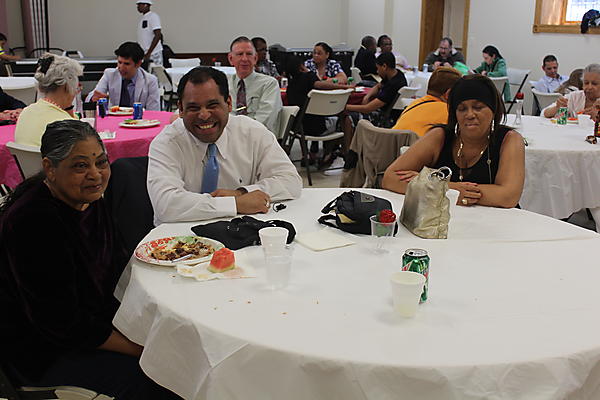 Commonwealth Members Enjoying a Meal