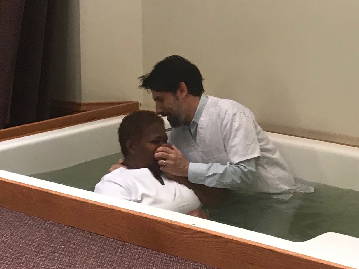 Pastor Joel Baptising